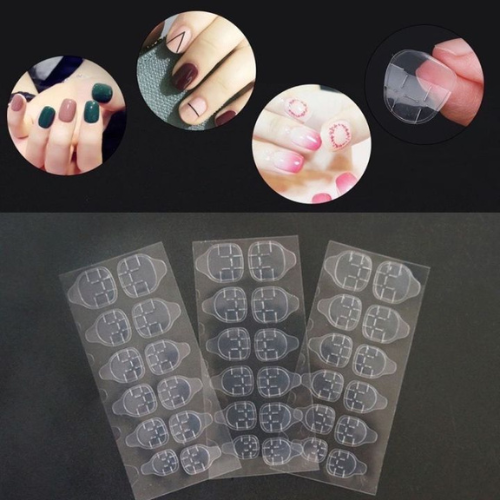 Miếng keo 2 mặt dán móng , keo silicon, miếng dán nailbox ( tờ 24 miếng dán)