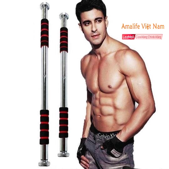 Xà Đơn Gắn Cửa, Xà Đơn Tại Nhà, Xà Đơn Treo Tường - Chĩnh Hãng Amalife - Độ Dài 60-100cm; Độ Dài 82-120cm