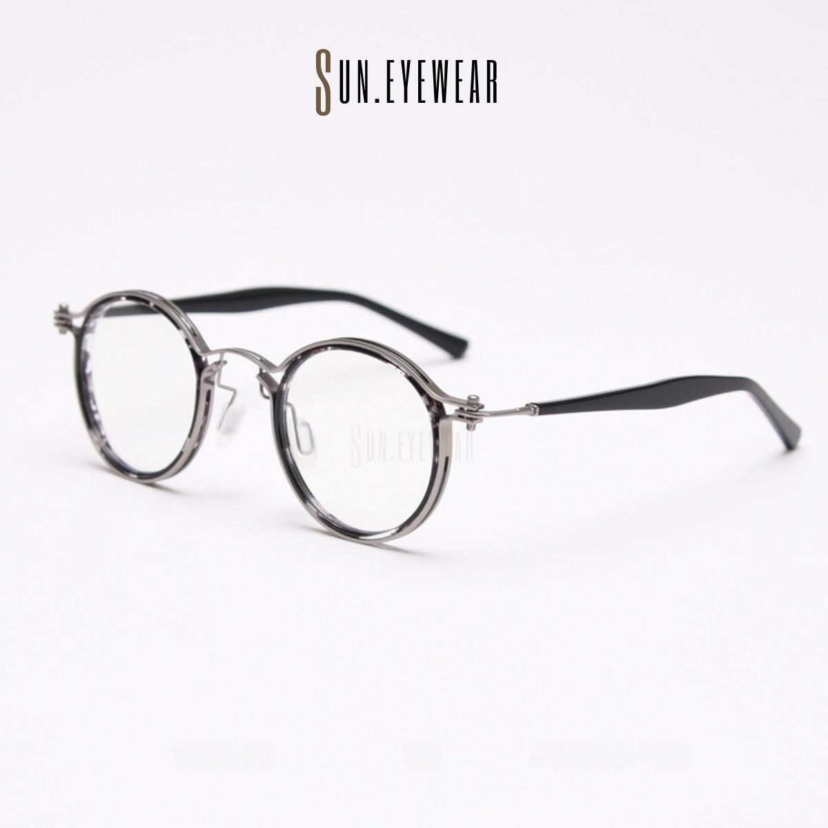 Kính cận thời trang nam nữ mắt tròn, gọng kính cận cao cấp socute - Sun Eyewear
