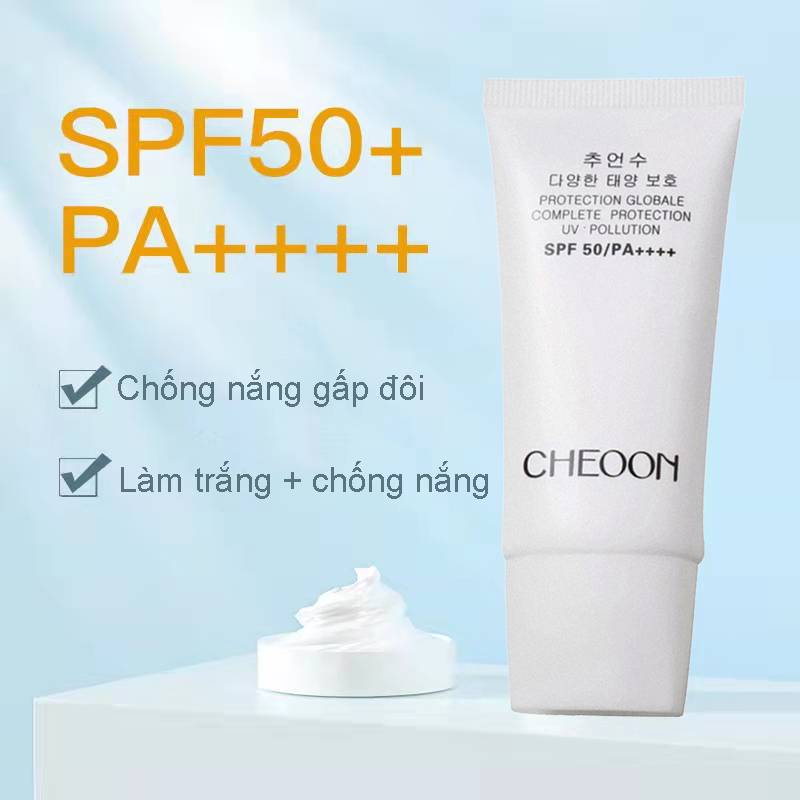 Kem chống nắng dưỡng da, chống tia UV, với tinh chất từ thiên nhiên, chống tia UV CHEOON SPF50- Protection Globale Complete Protection- 30ml