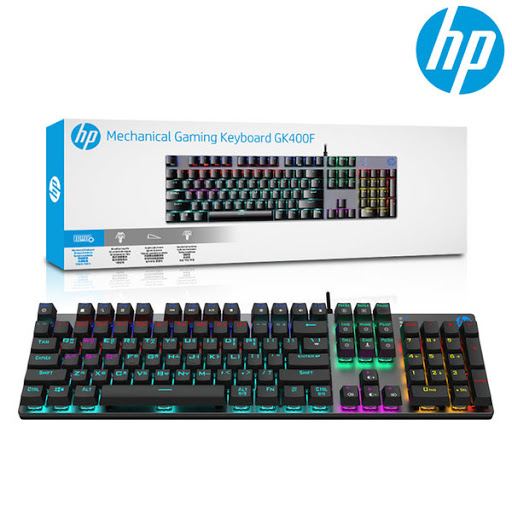 Bàn phím Cơ cao cấp HP GK400F Bạc Led (USB)