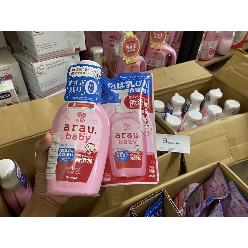 Nước rửa bình sữa Arau baby Nhật bản