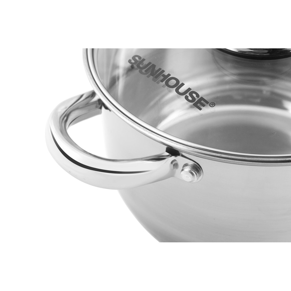 NồI Inox 3 Đáy Sunhouse Sh22120 (Dùng Được Mọi Loại Bếp)
