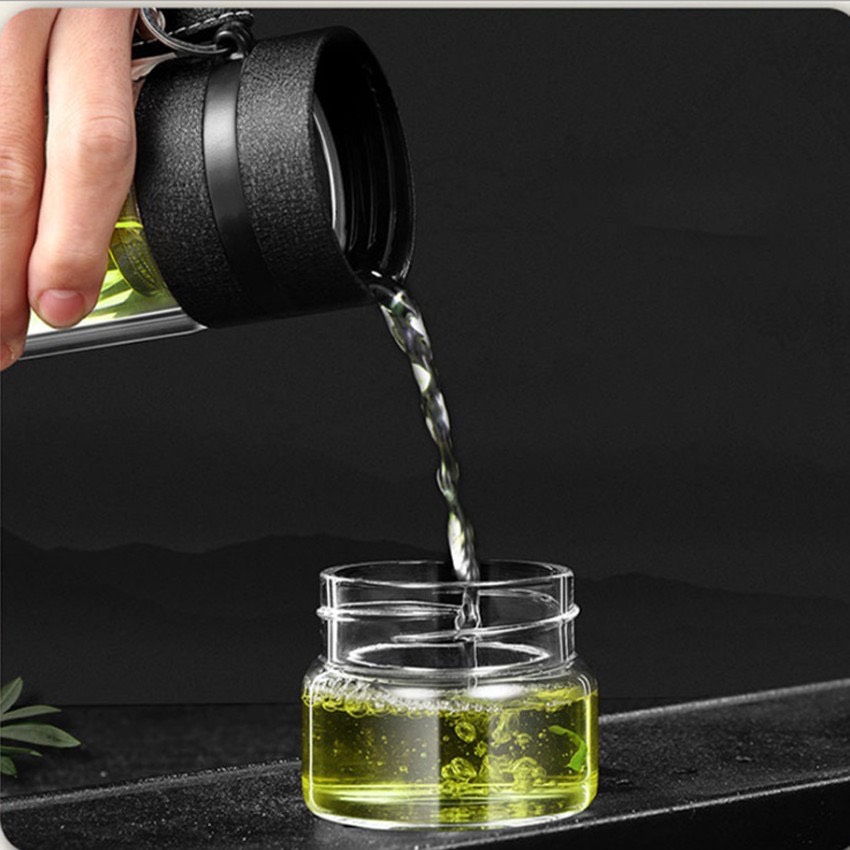 Bình Pha Trà Cao Cấp, Bình Thủy Tinh 2 Lớp Cách - Dung Tích 450ml