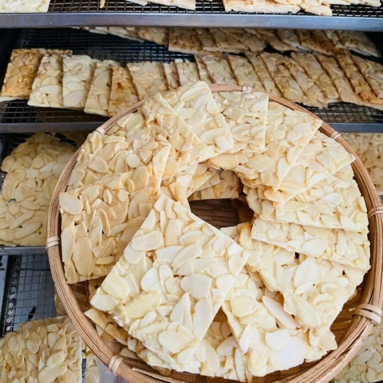 Bánh ngói hạnh nhân ăn kiêng không đường keto nguyên cám handmade 250g