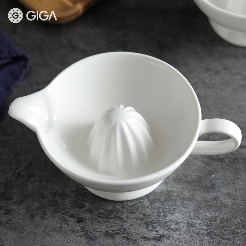 Máy ép trái cây bằng tay đơn giản bằng gốm Giga/máy ép chanh cam Hướng dẫn sử dụng bát nước trái cây/Cốc ép nước trái cây cho bé