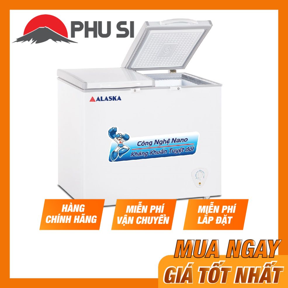 [Trả góp 0%]Tủ đông/mát Alaska 250 Lít BCD-3068N