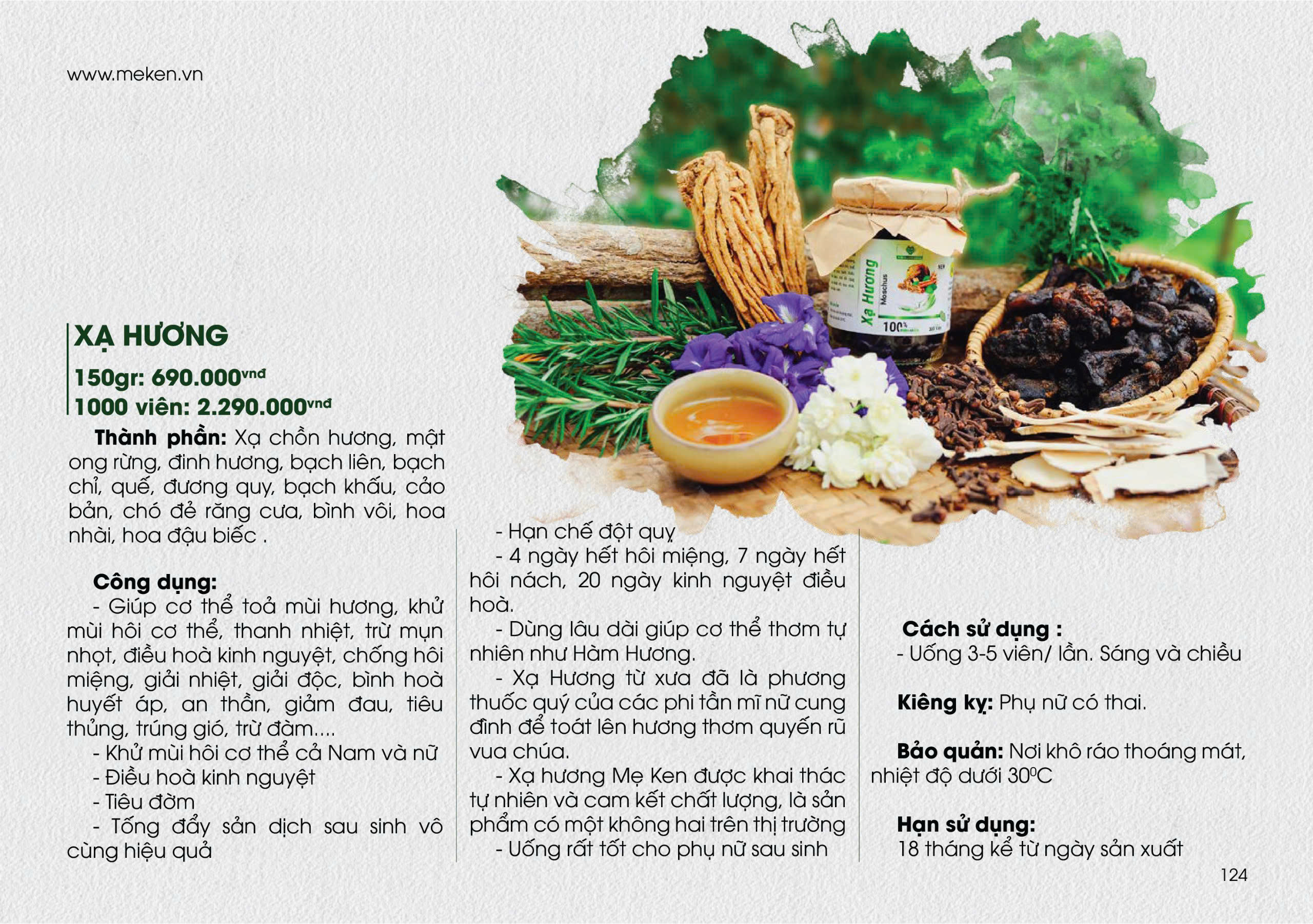 Viên xạ hương mẹ ken ( hủ 300 viên)