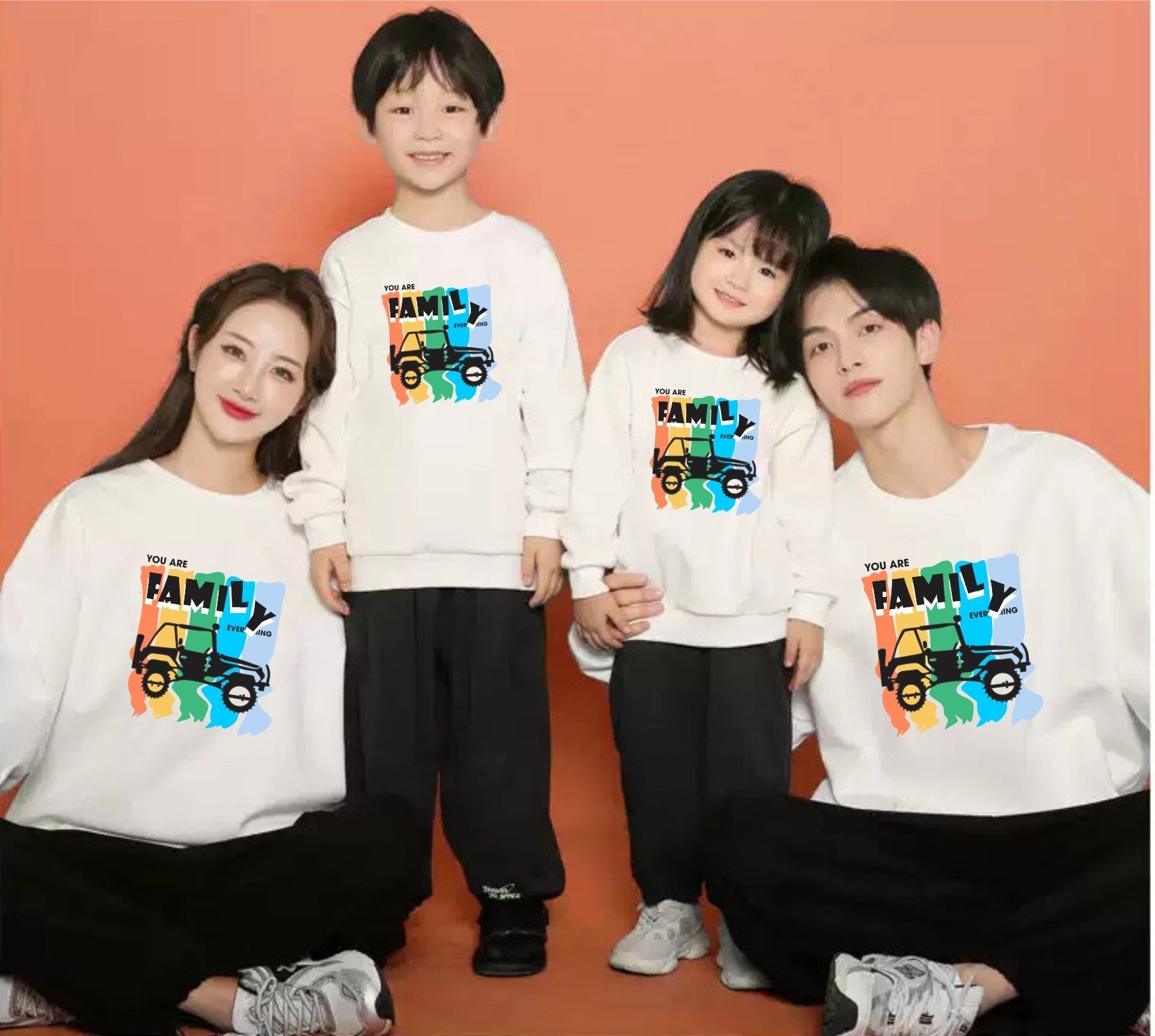 áo sweater nỉ thu đông gia đình- áo nỉ thu đông gia đình 3/4/5 người-áo nỉ gia đình 3/4/5 người