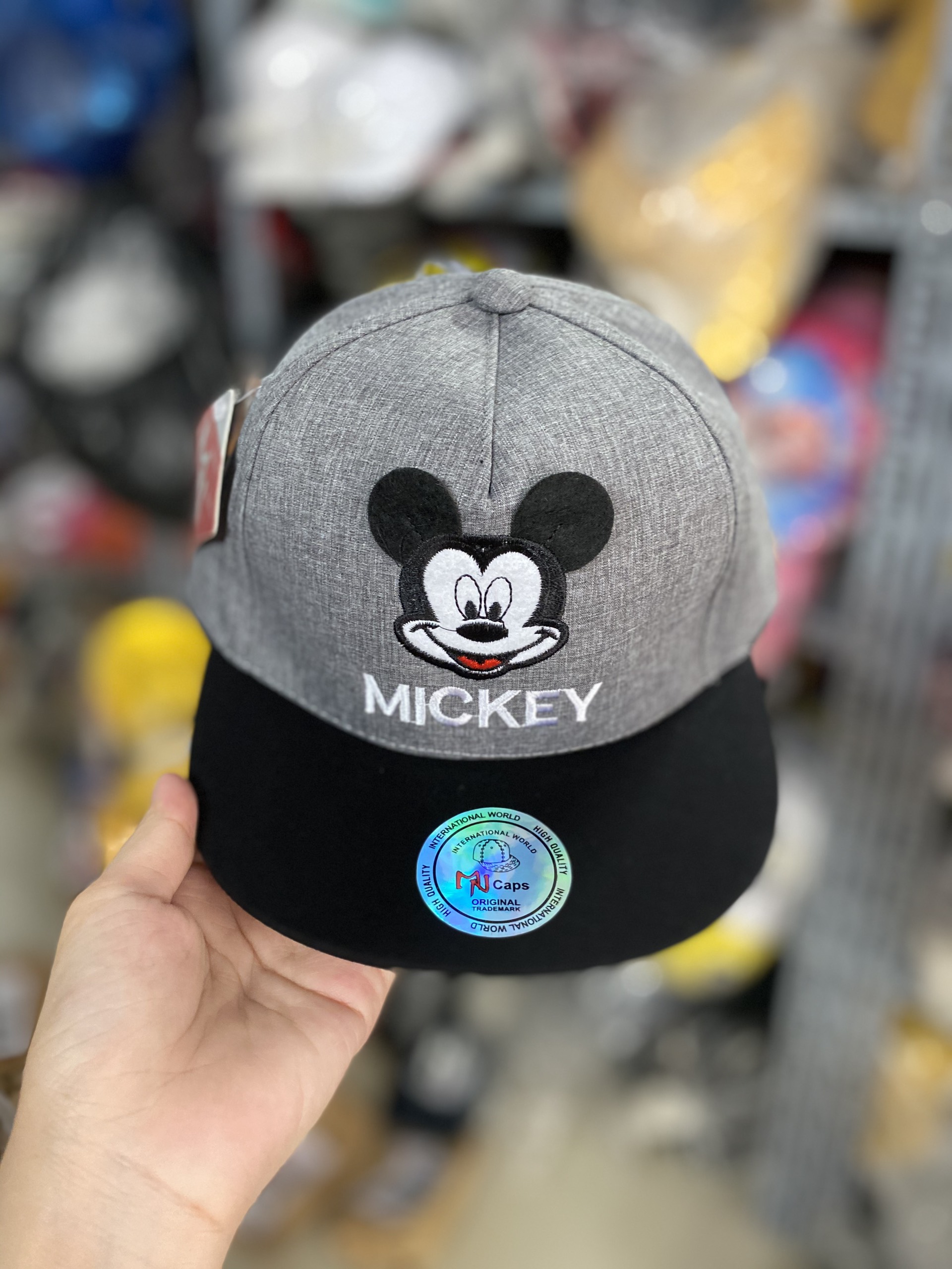 [ Bé 2-5 tuổi ] Nón hiphop MICKEY cho bé trai bé gái, Mũ hiphop, Nón snapback cho bé