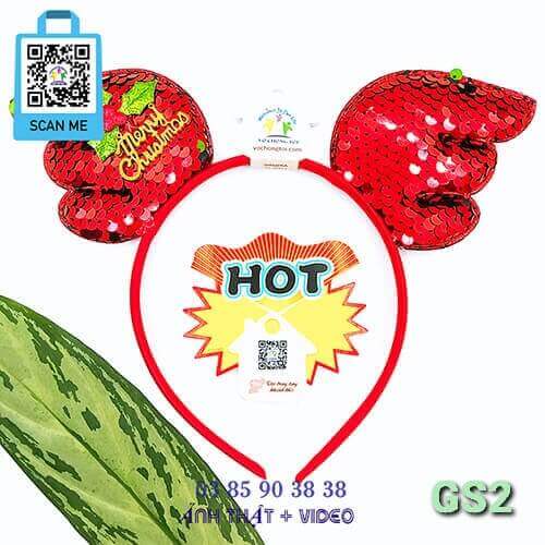 Cài tóc Noel nam nữ, băng đô Giáng Sinh trẻ em, phụ kiện tóc Merry Christmas Cánh Bay - thương hiệu Vợ Chồng Tôi