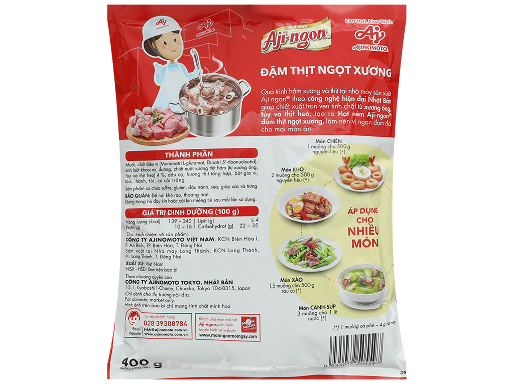 Hạt nêm Ajingon gói (170g-400g-900g)