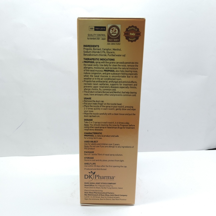 DUNG DỊCH XỊT RỬA MŨI KEO ONG PROPOSOL - Chai 70ml