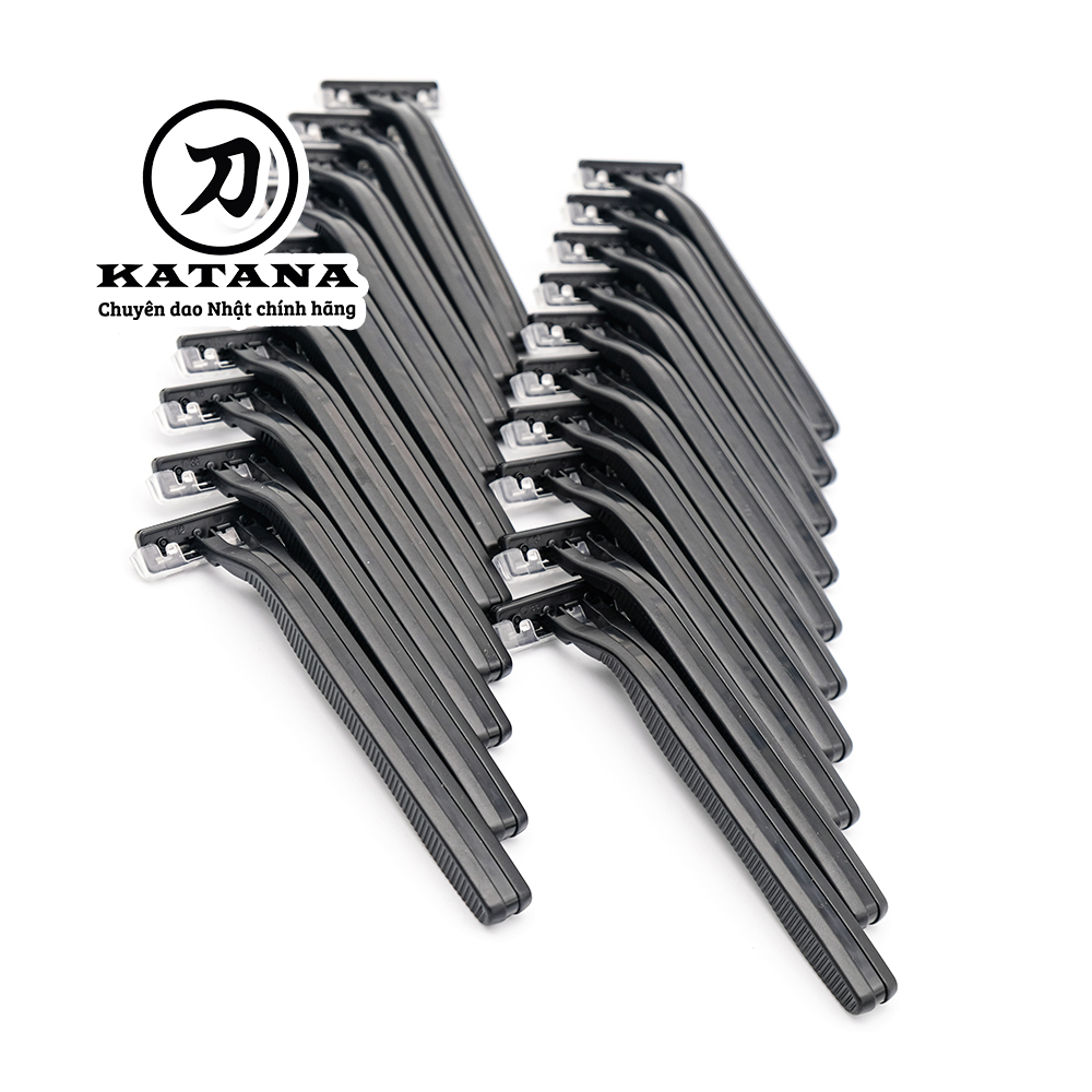 Dao cạo râu cao cấp Nhật LUF-20P bộ 20 chiếc (màu đen)
