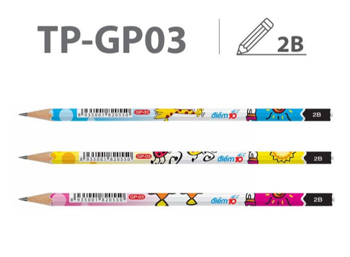[HCM]Hộp 10 chì 2B Thiên Long-GP03