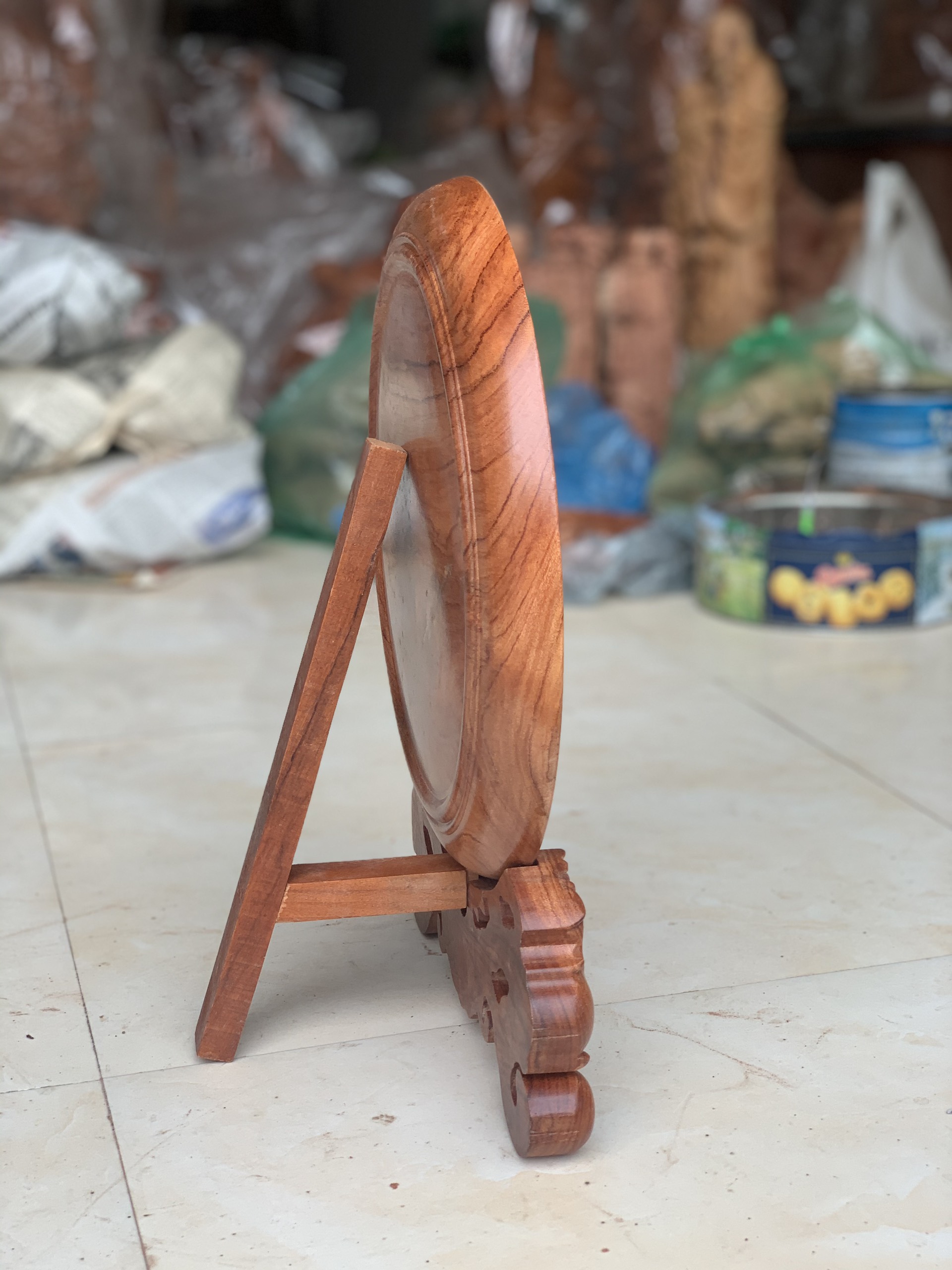Tranh Đĩa Gỗ (Mẫu Chữ Nhẫn ) Siêu Vân Đường Kính 30