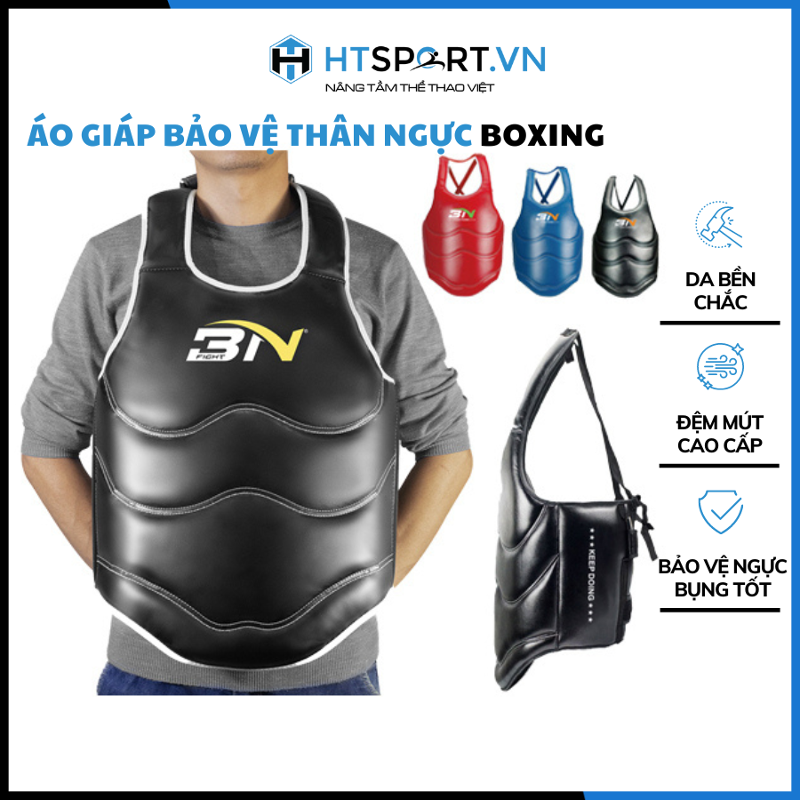 Áo giáp bảo hộ boxing, áo giáp bảo vệ thân ngực đấm bốc muay thái bn nam nữ cao cấp