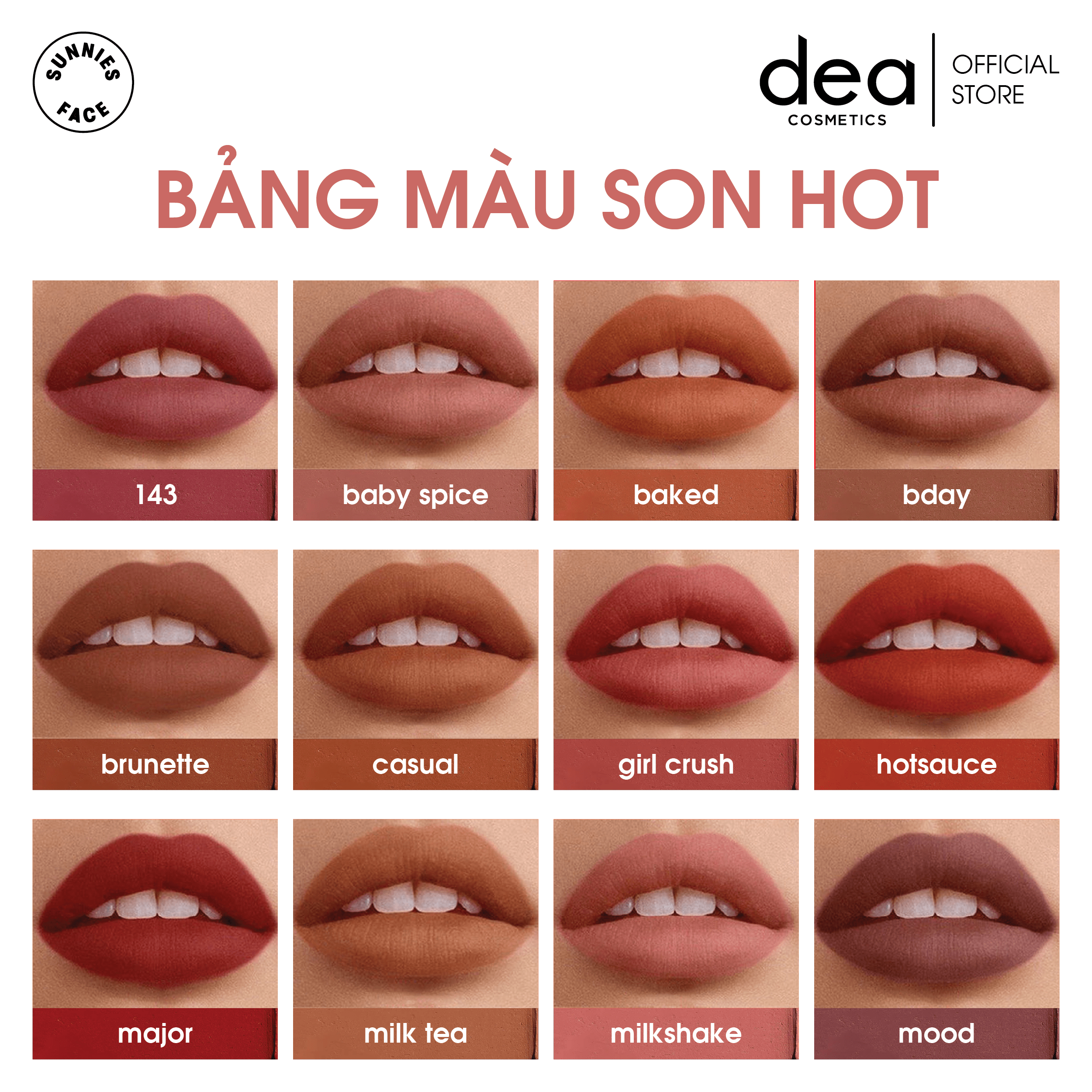 Son sunnies face fluffmatte hot 2022 (Có sẵn)