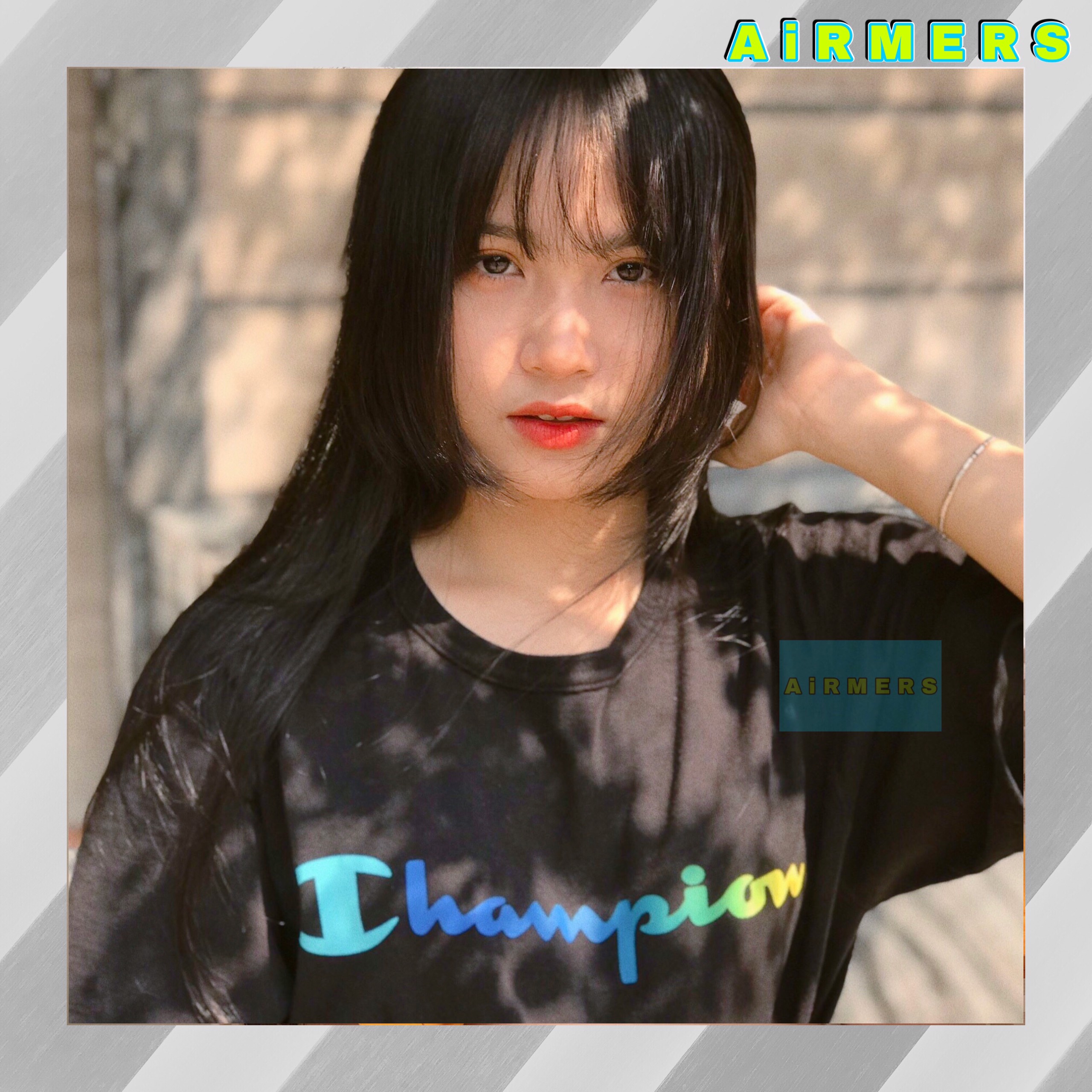 [Authentic] TShirt | Áo Thun Champion Logo CHUYỂN MÀU   - Gradient Script Logo - Unisex Nam/Nữ