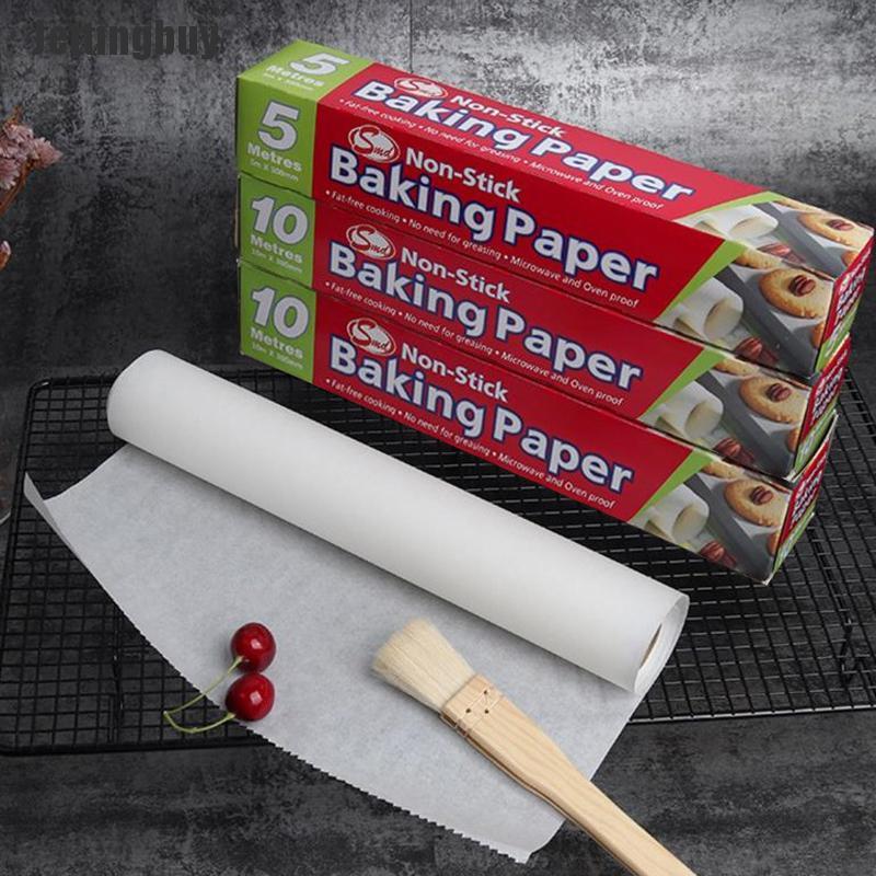 Jettingbuy 10M Baking Paper Barbecue Double-sided Silicone Oil Paper Parchment Oven Paper