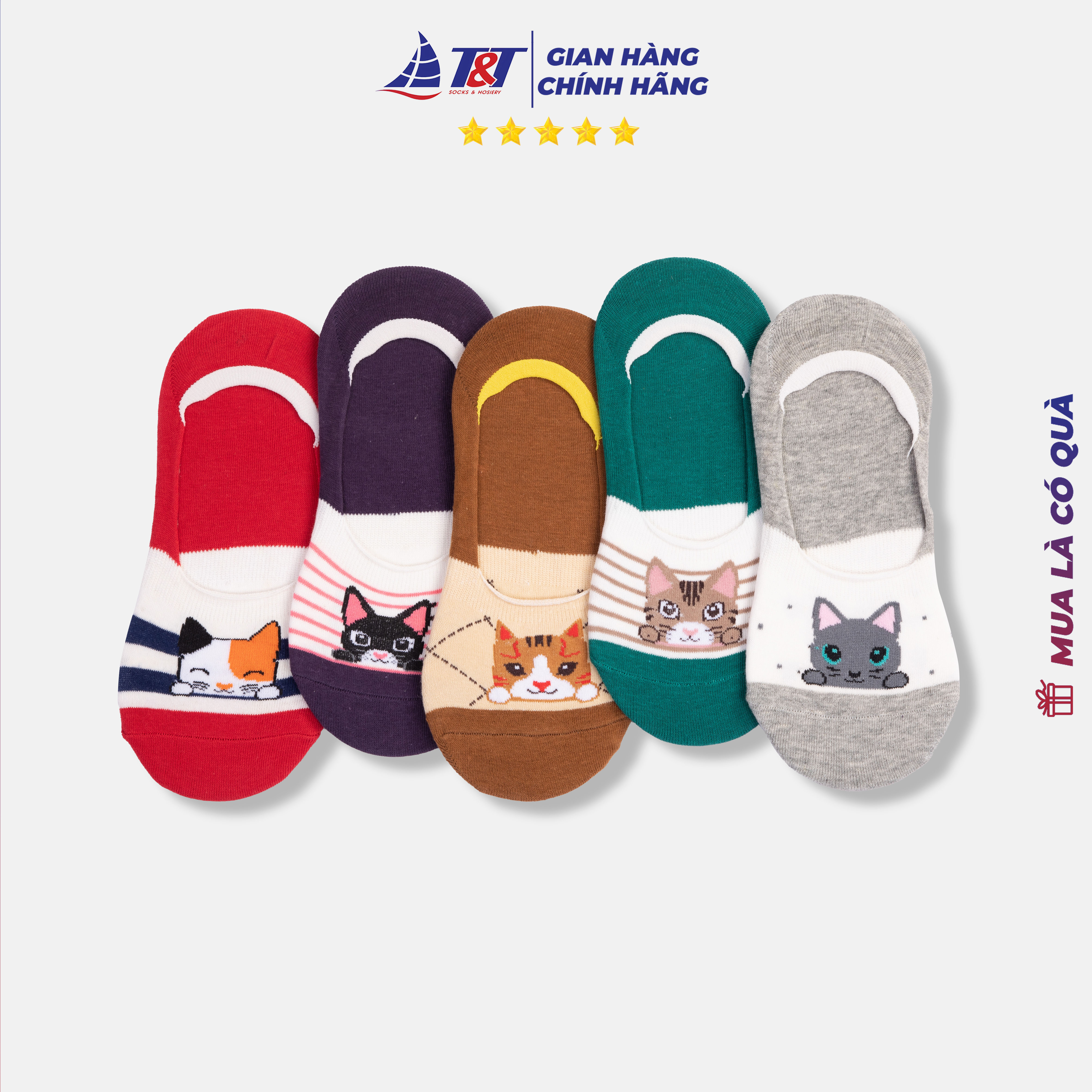 Combo 5 đôi Tất hài nữ T&T Socks - NU31.011