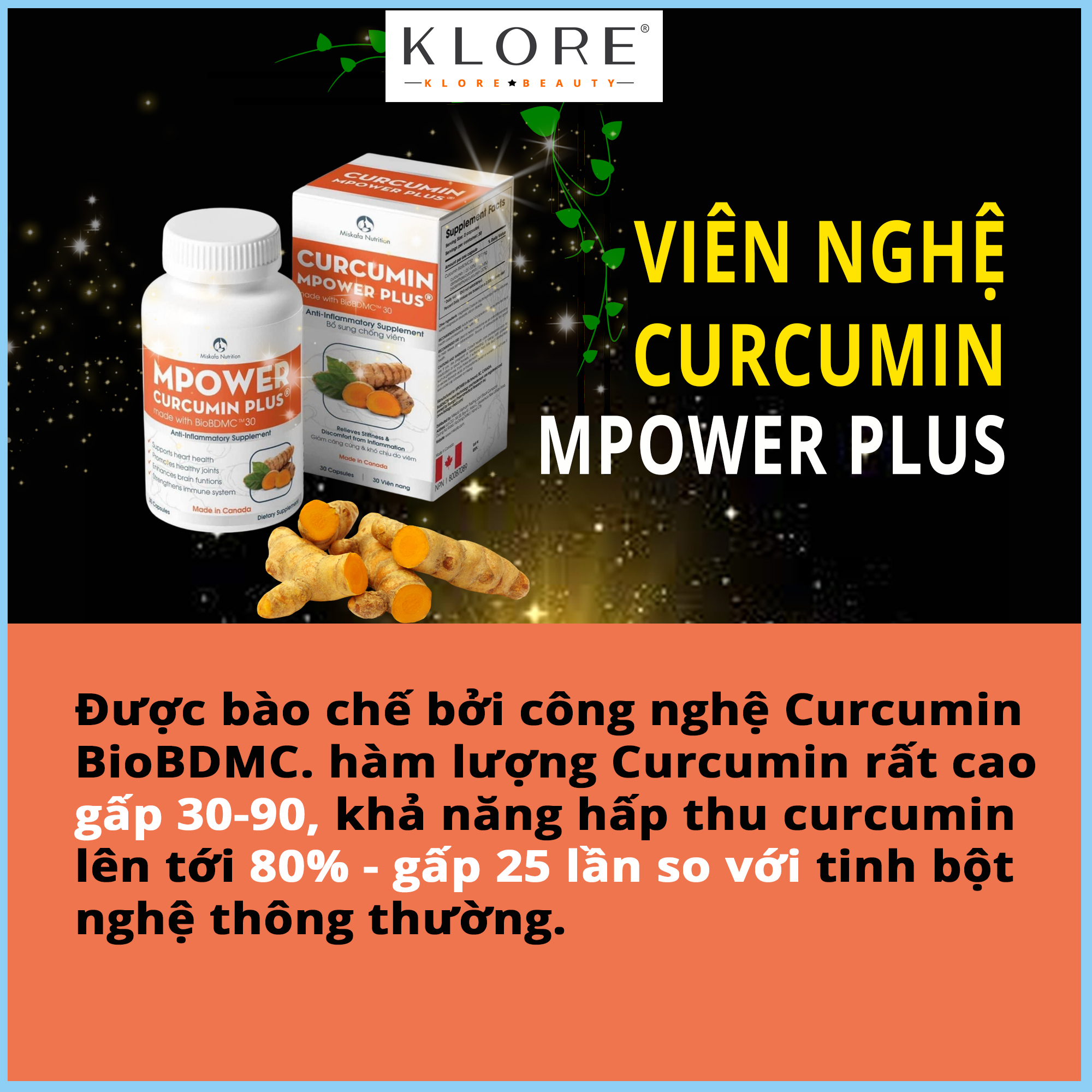 tinh chất nghệ Mpower curcumin plus