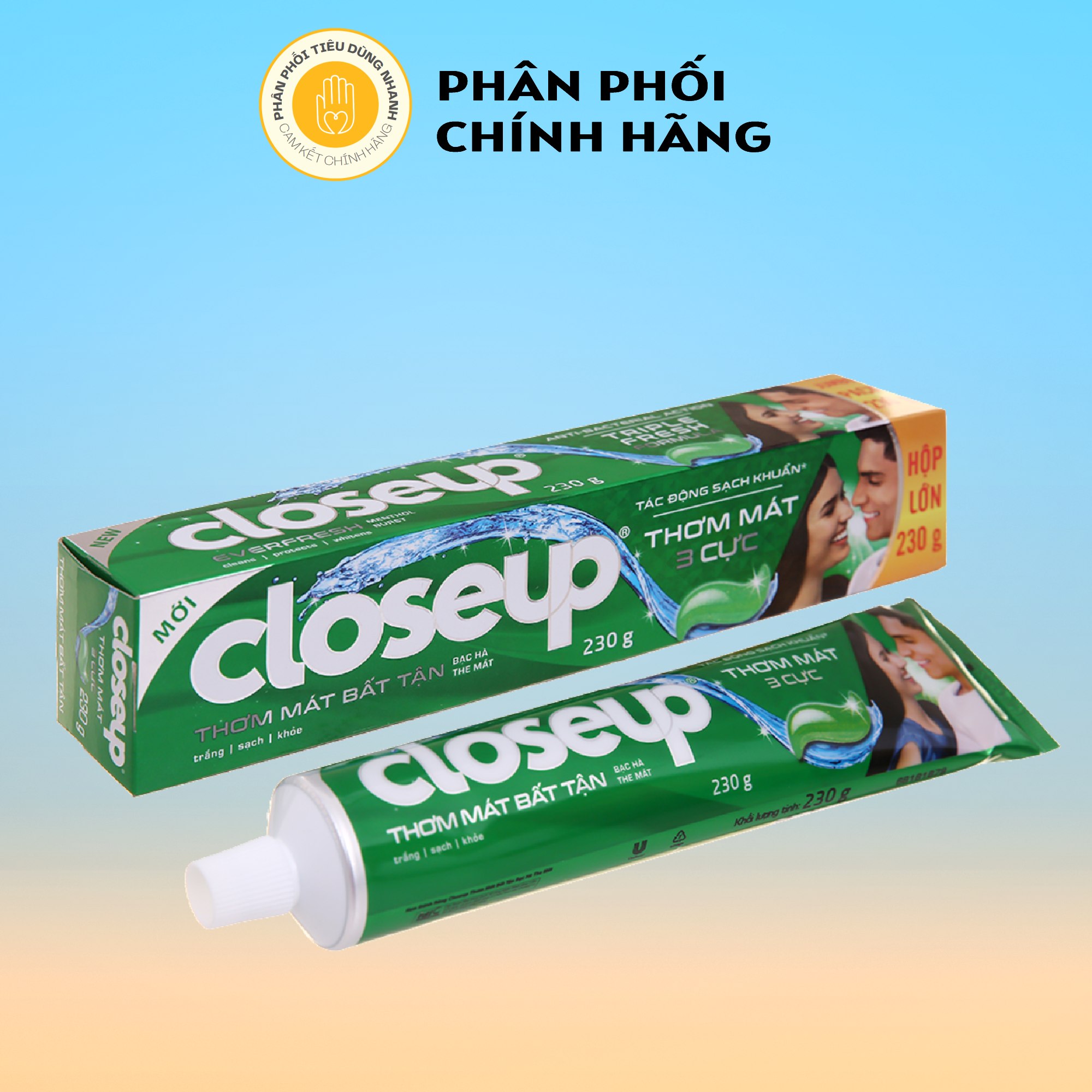 Kem đánh răng closeup thơm mát bất tận bạc hà 230g