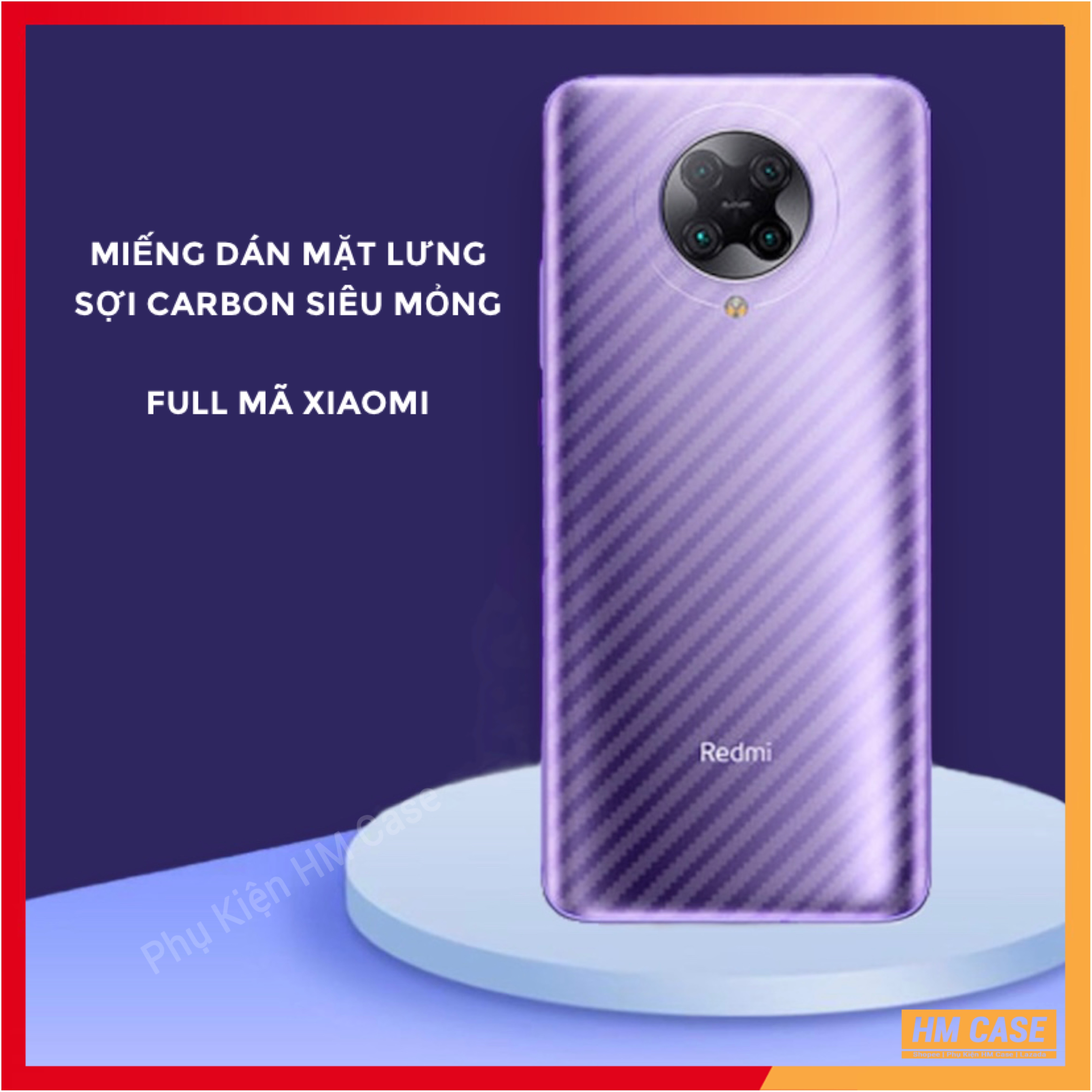 Dán carbon mặt sau redmi note 12 / note 12 pro / note 9 / note 9s / note 9 pro / redmi note 8 / note 8 pro