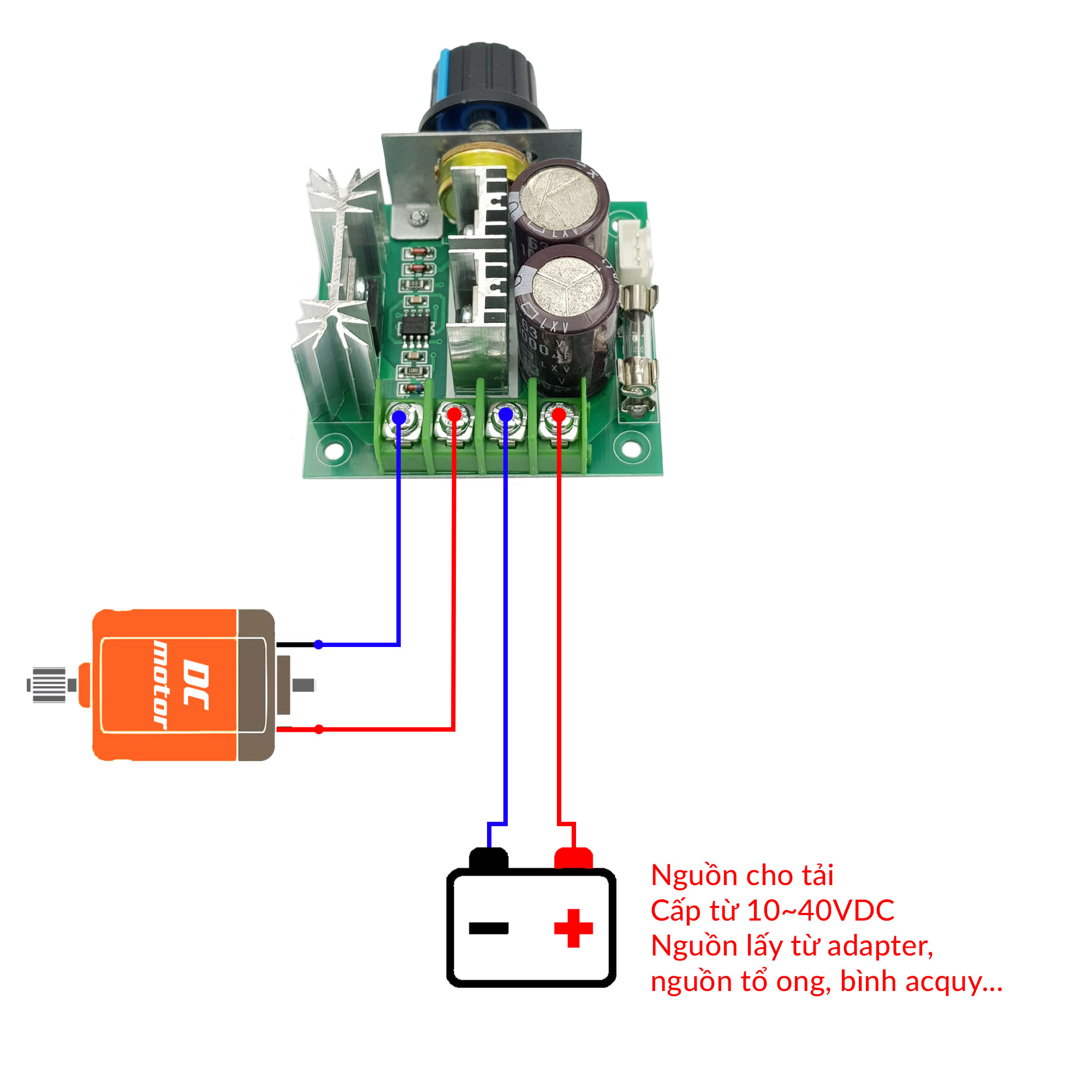 Mạch dimmer DC 400W