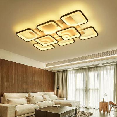Đèn trần trang trí phòng khách - đèn trần trang trí - 8 cánh vuông hiện đại 3 chế độ ánh sáng