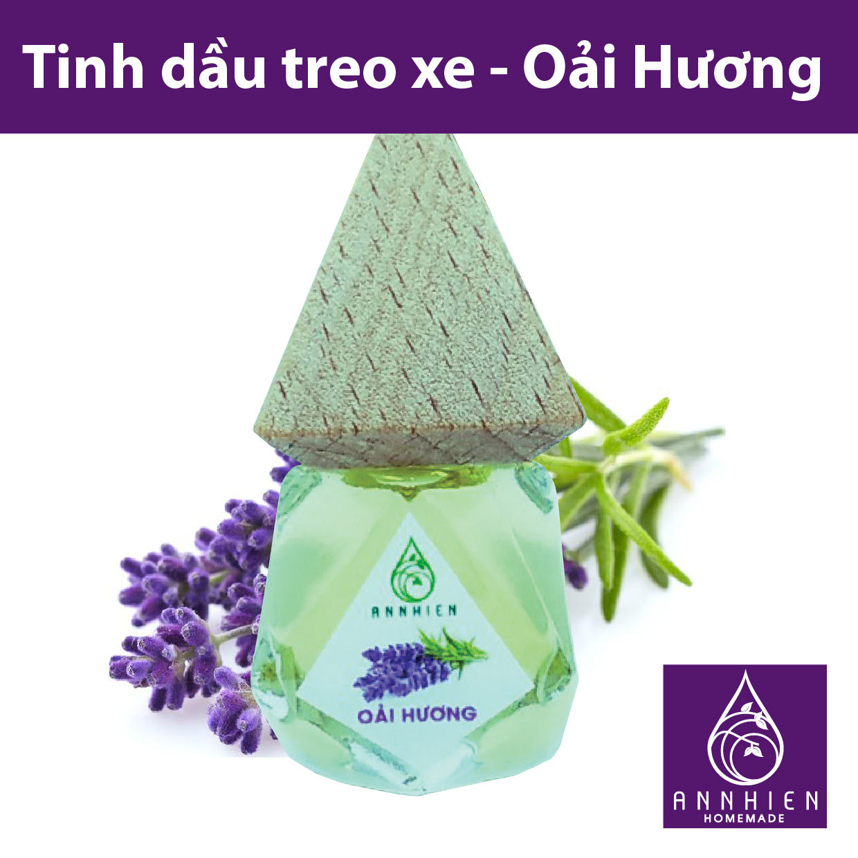 Tinh dầu treo xe ô tô hương Lavender An Nhiên