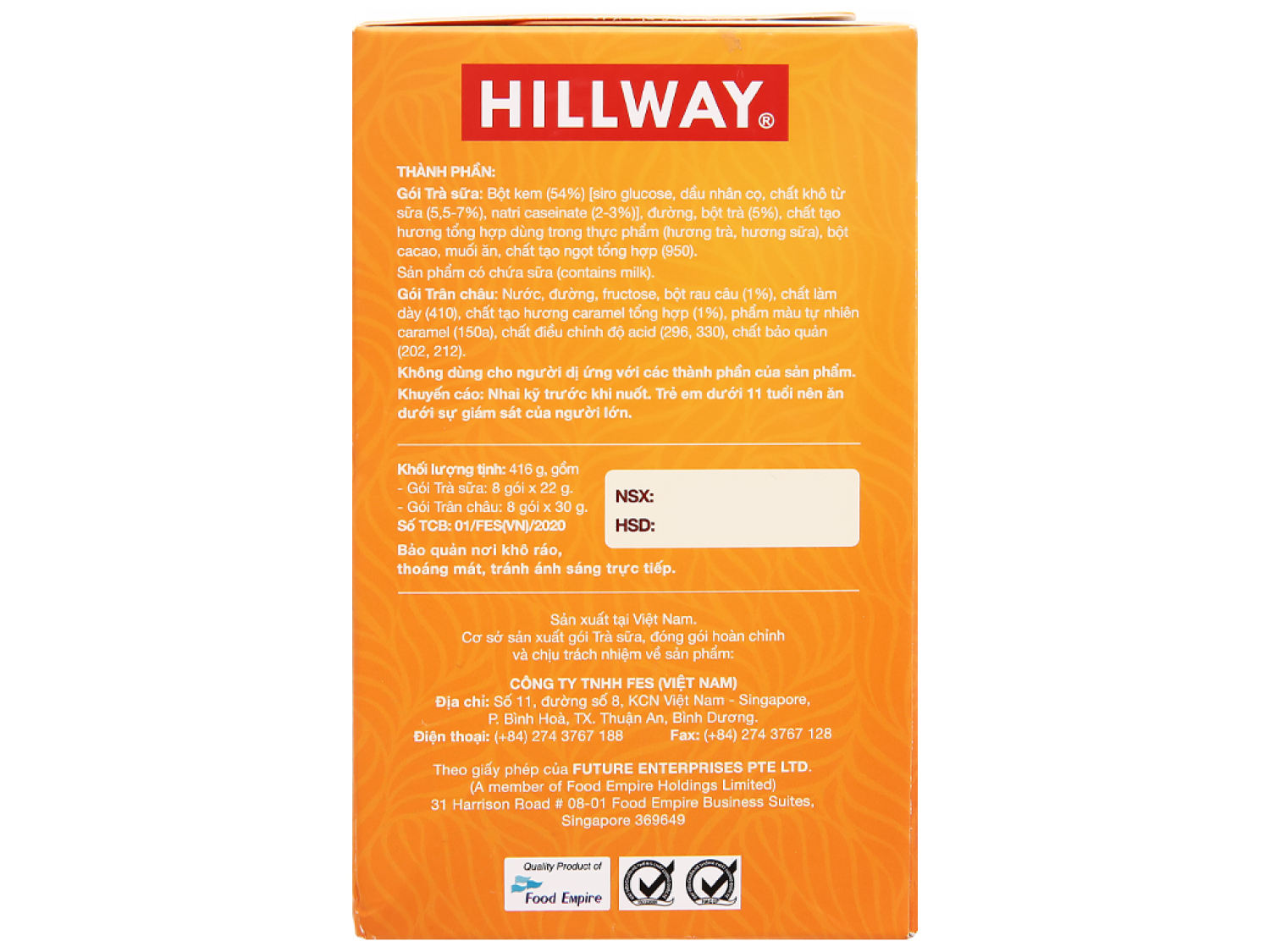 [HCM] Hộp Trà Sữa Trân Châu Hillway