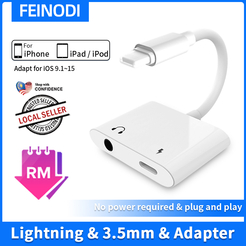 FEINODI Cáp chuyển Lightning sang  Audio US211 Hỗ trợ chuẩn MFi  Certified - Kết nối tai nghe AUX Mini Audio Jack  cho Cho tương thích  iPhone 13 12 11 Pro