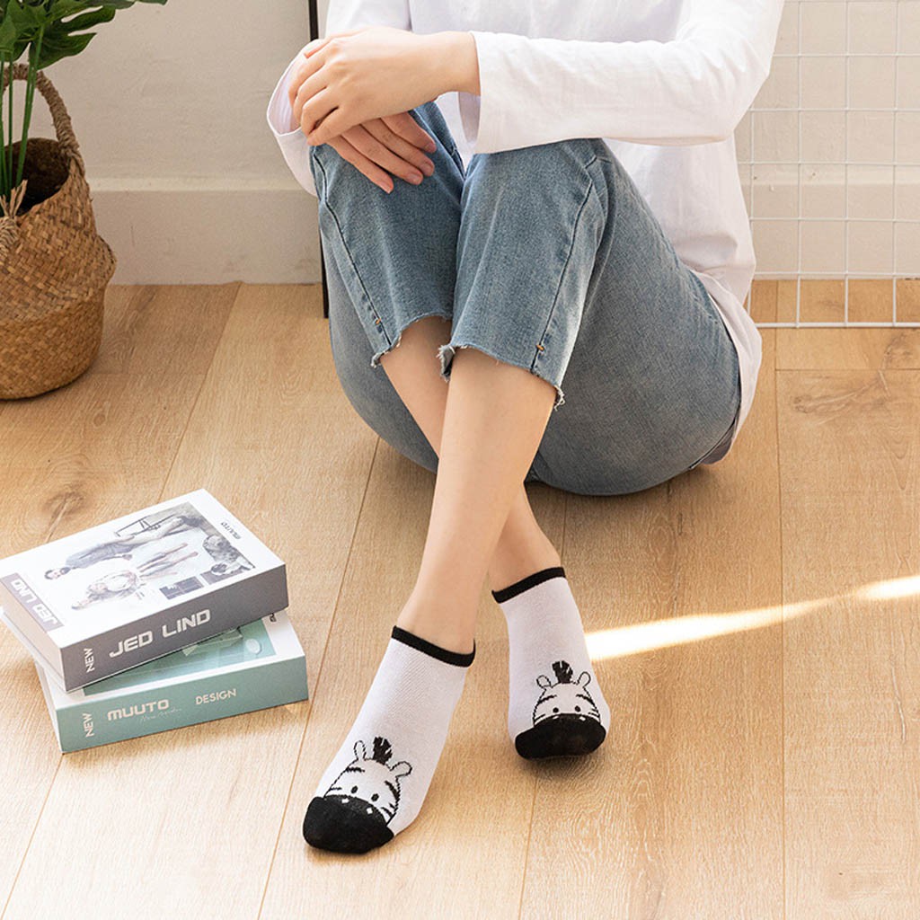 [Set Tất Vớ Nữ 5 Đôi] Tất Vớ Nữ Thun Cotton Con Lừa Buta TN02