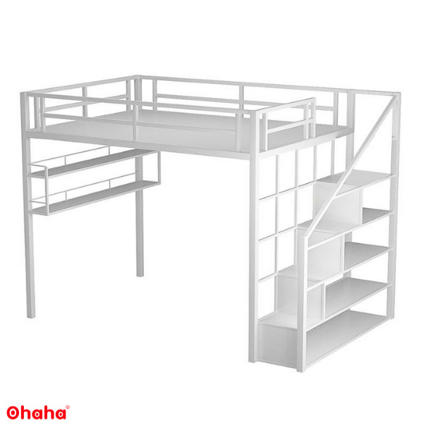 [ Freeship HCM] [ Trả góp 0%] [Có ảnh thực tế] GIƯỜNG TẦNG THÔNG MINH KHUNG SẮT OHAHA - GTS005