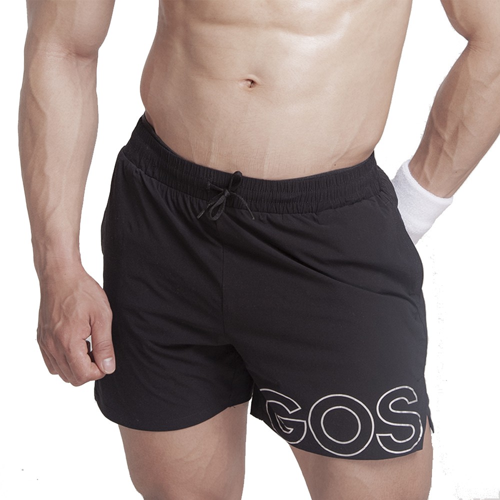 Quần Đùi Thể Thao GOS In Chữ GOS Đen S1