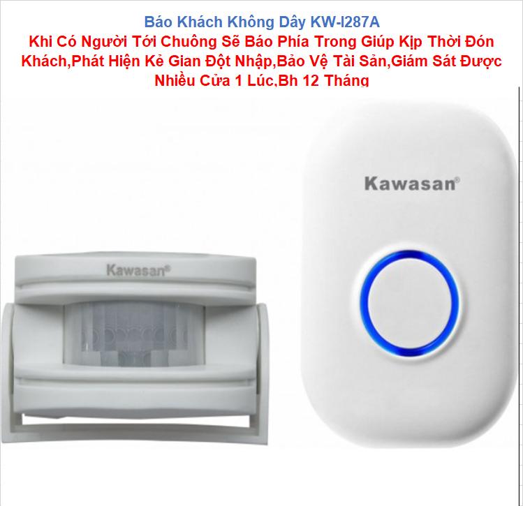 [HCM][XẢ KHO] Chuông Báo KháchChuông Cửa Không DâyChuông Báo Chống TrộmBáo Khách Không Dây KW-I287A Sử Dụng Cửa HàngVpPhòng Khám...Có Người Tới Chuông Sẽ Báo Phía Trong Giúp Kịp Thời Đón KháchPhát Hiện Kẻ GianBảo Vệ Tài SảnBh 12 Thág