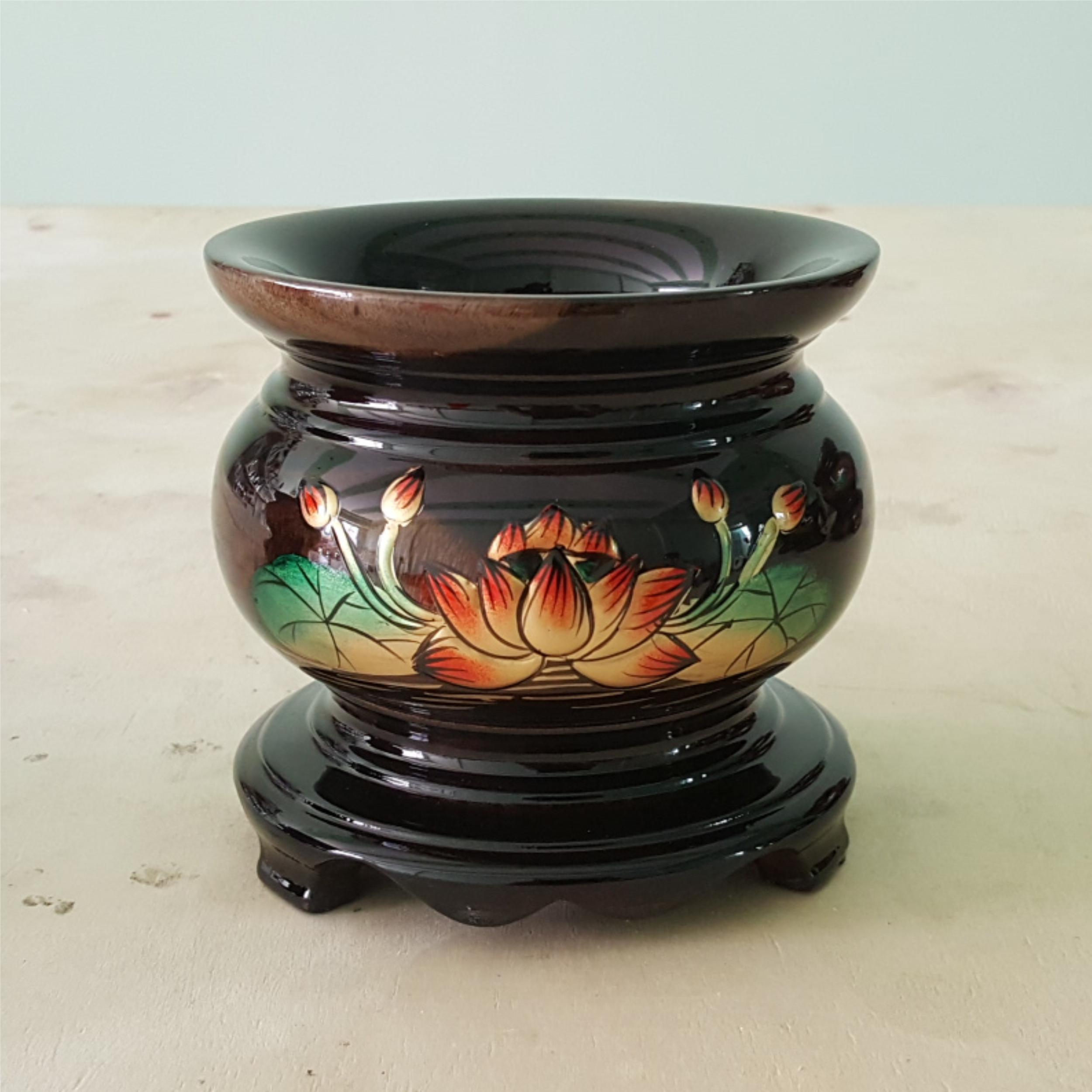 Lư hương bằng gỗ 16cm