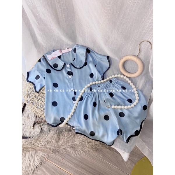 Pizama lụa bé gái đùi(10-42kg ) Đ01