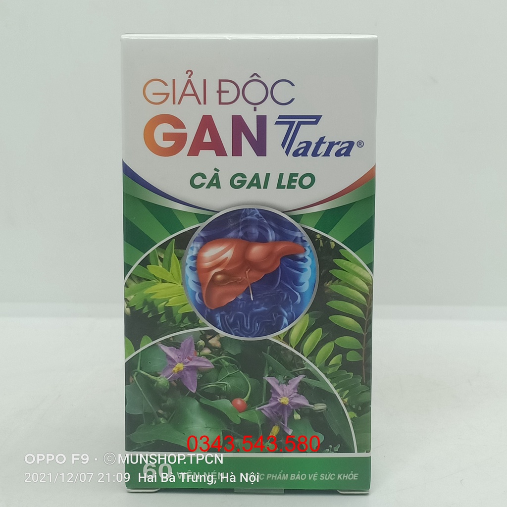 Giải độc gan tatra cà gai leo lọ 60 viên