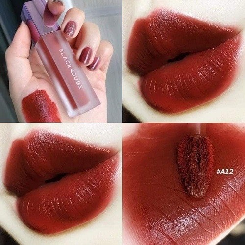 [CHÍNH HÃNG] SON KEM LỲ BLACK ROUGE A12 NÂU ĐỎ GẠCH