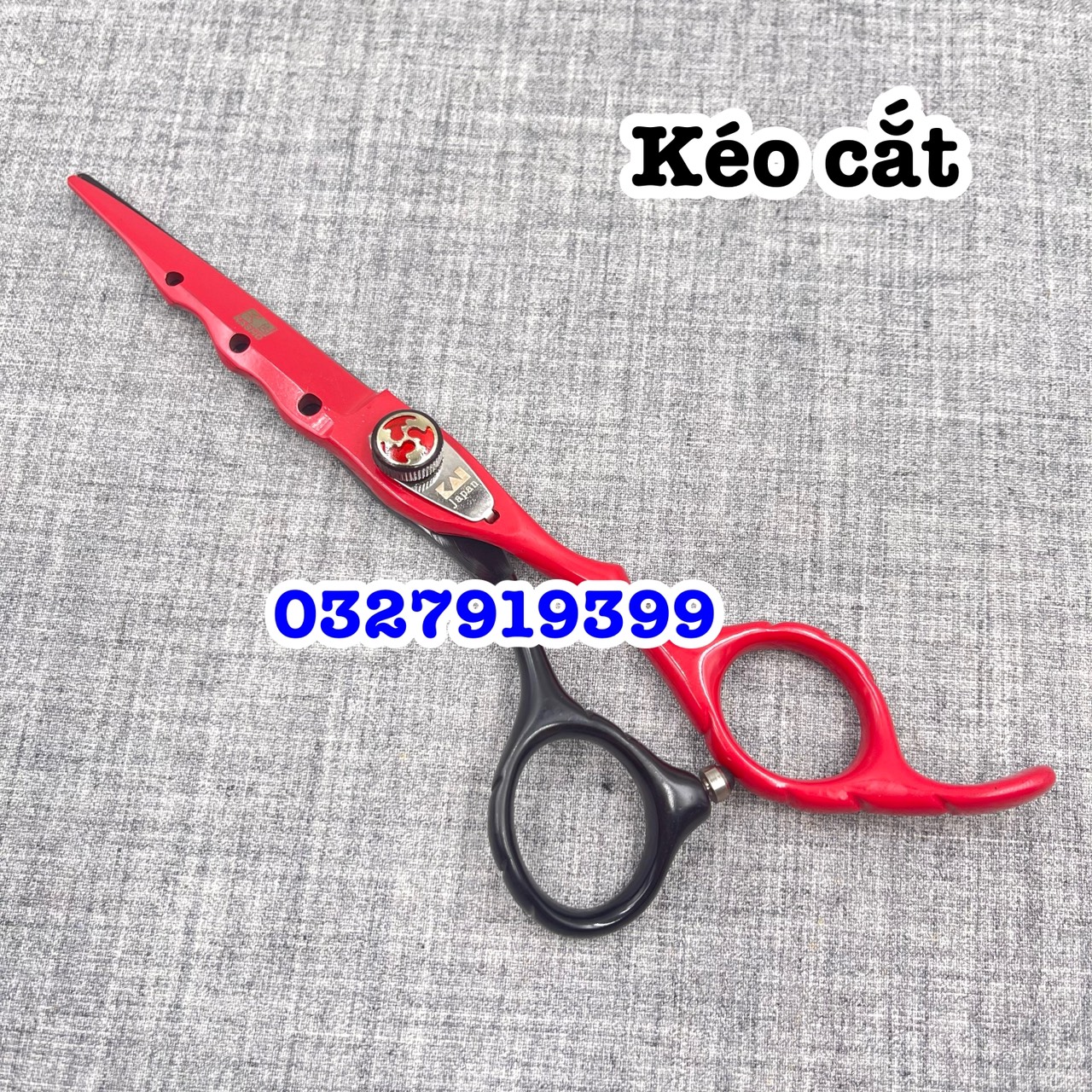 Kéo cắt tóc cao cấp Kai 6.0 ( đỏ đen )