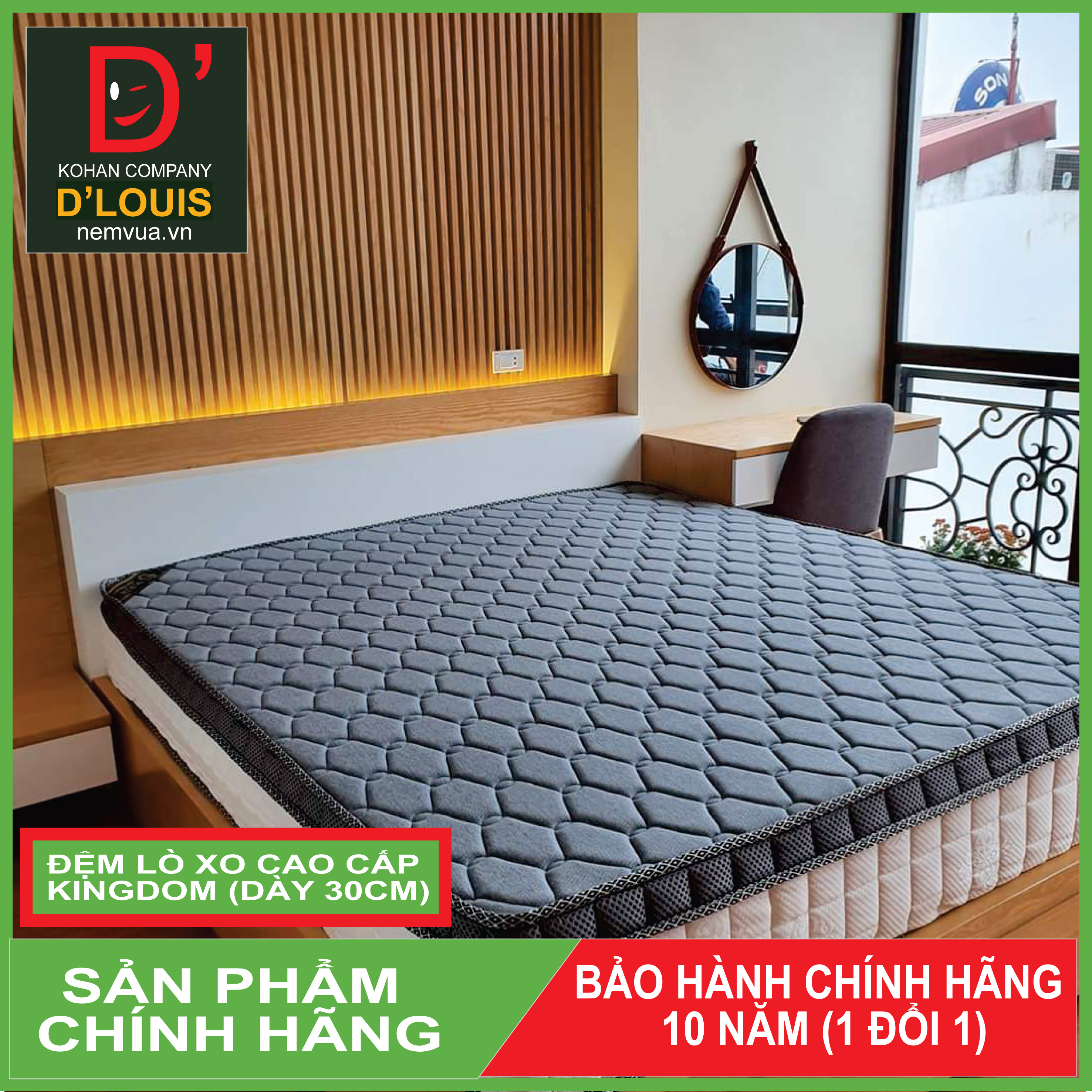 ĐỆM LÒ XO TÚI CAO CẤP KINGDOM 5 SAO