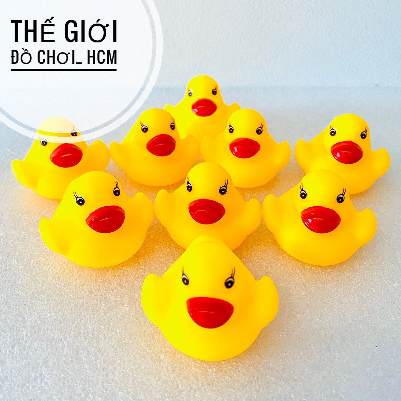 Đồ chơi túi 9 chú vịt thả hồ nước bóp kêu chip chip dành cho bé thích tắm biển thích khám phá 669-6T