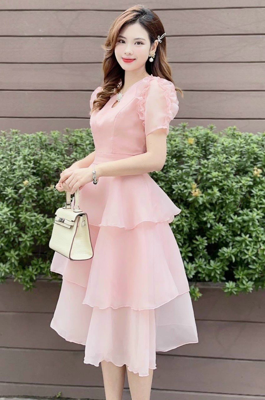 Đầm voan cao cấp dự tiệc cực đáng yêu