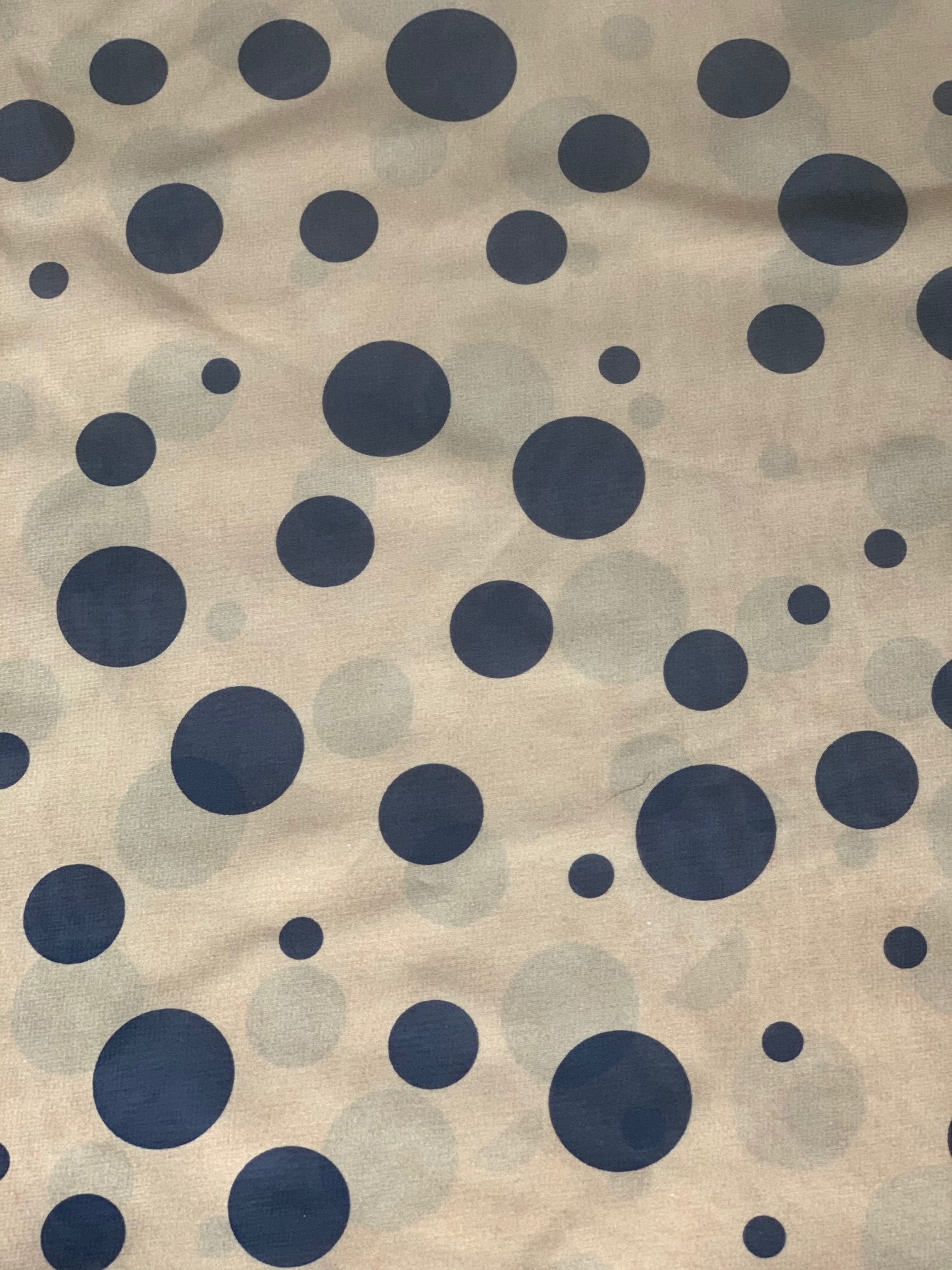 1m Vải Chiffon chấm bi màu cỏ úa