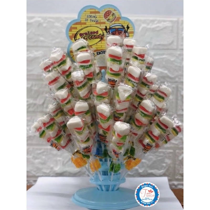 [ Sale ] Combo 20 cây kẹo dẻo Trái cây ( humberger ) xiên que