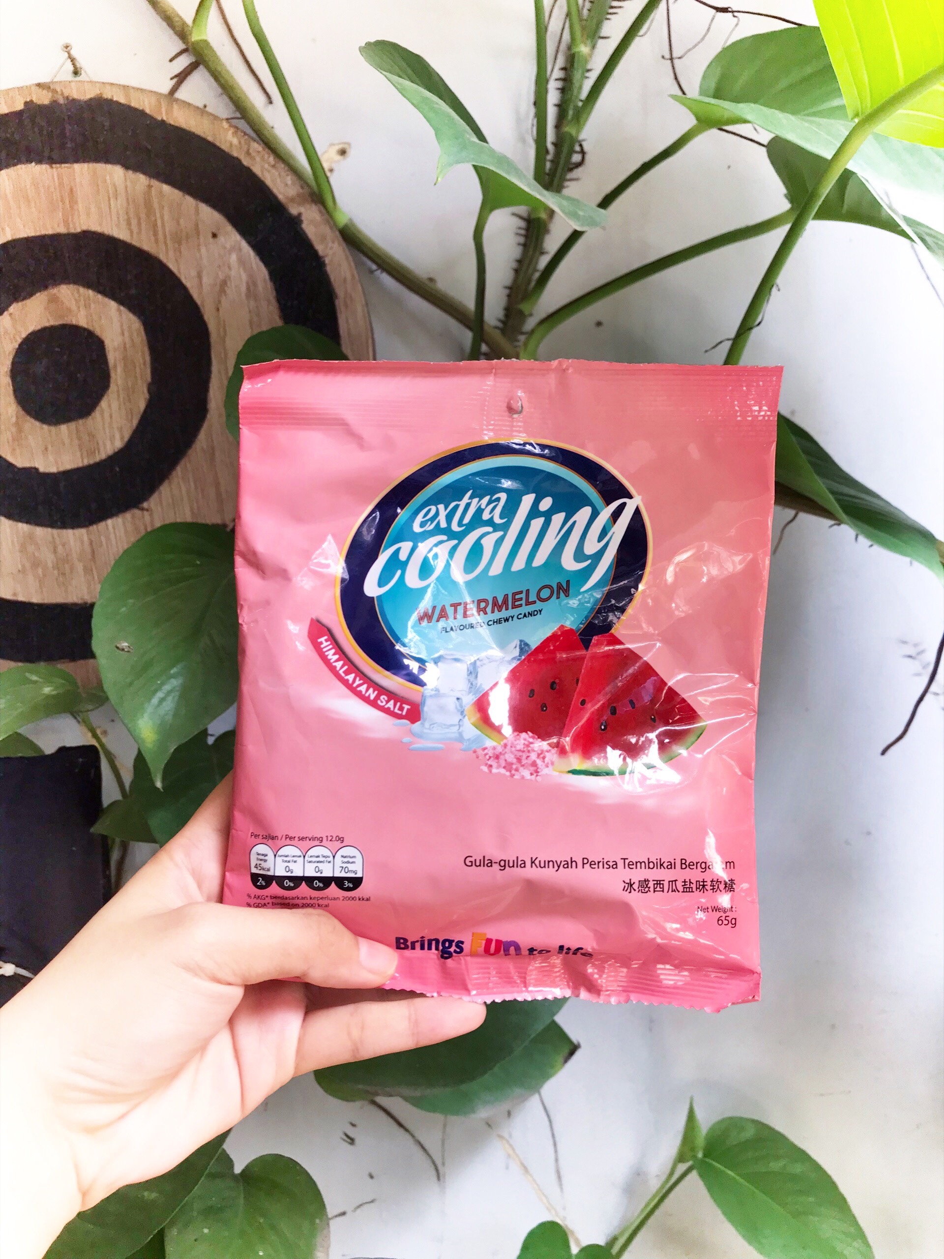 Kẹo Mềm Dưa Hấu Muối Extra Cooling - Extra Cooling WaterMelon Chewy Candy (Gói 65g)