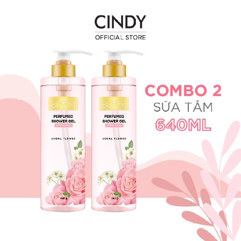 Combo 2 Sữa Tắm Nước Hoa Cindy Bloom Aroma Flower 640g/chai