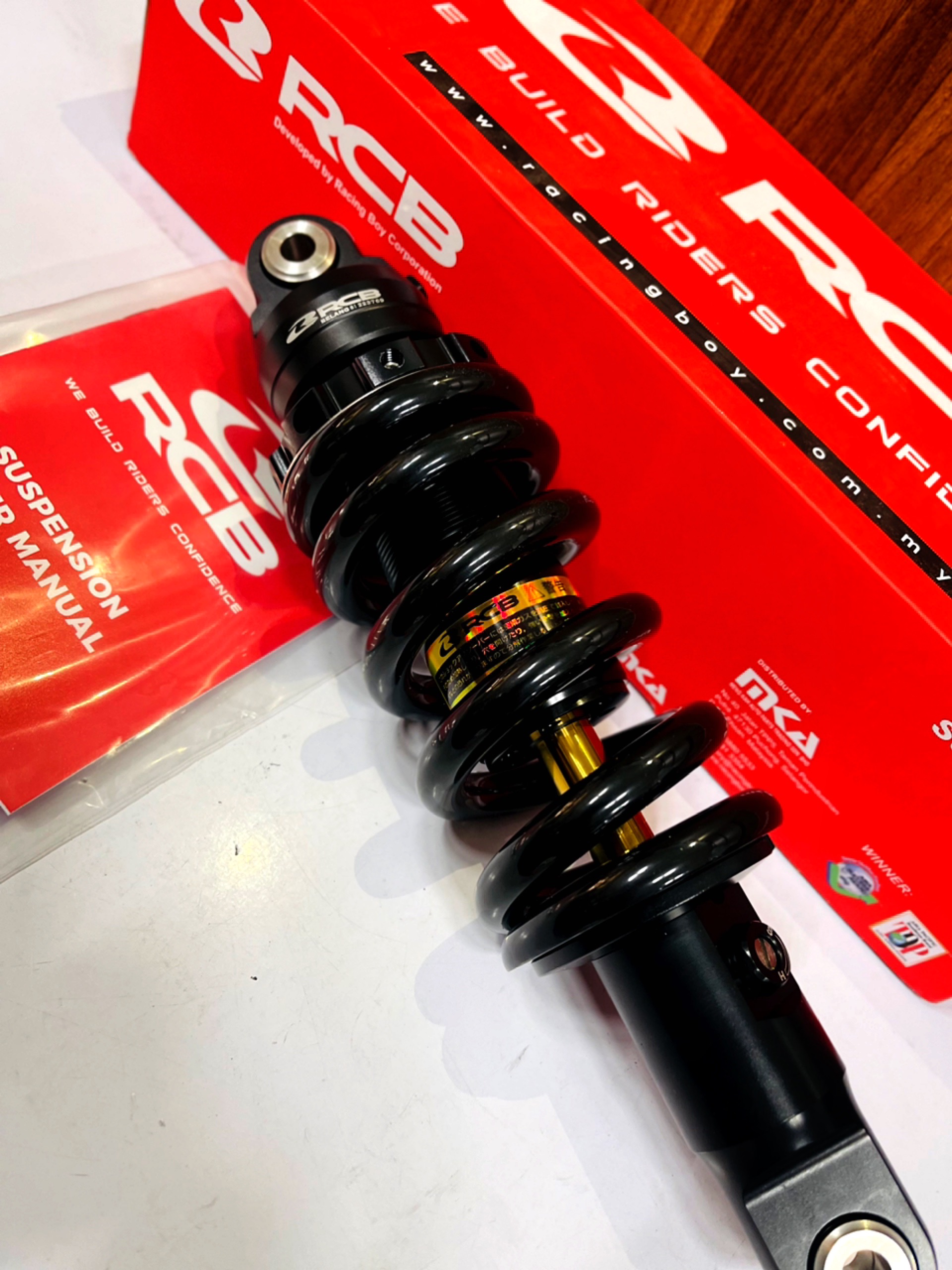 Phuộc RCB Raider / Satria ( Mẫu S2 Đen Ty Vàng ) Có Tăng Chỉnh